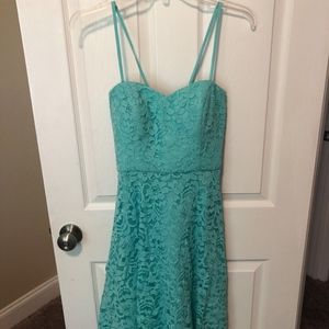 Davids Bridal Lace Dress with Full Skirt